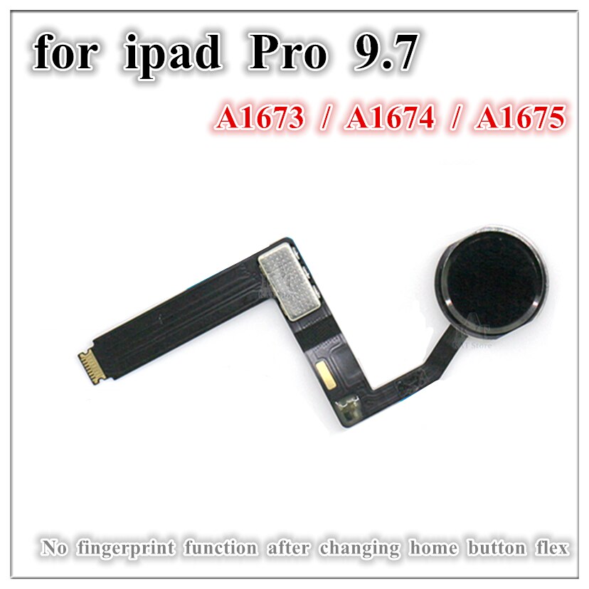 1Pcs Home Button Menu Key Flex Cable Bracket Rubber Gasket Assembly Replacement for iPad Pro 9.7 inch Pro9.7 A1673 A1674 A1675. 