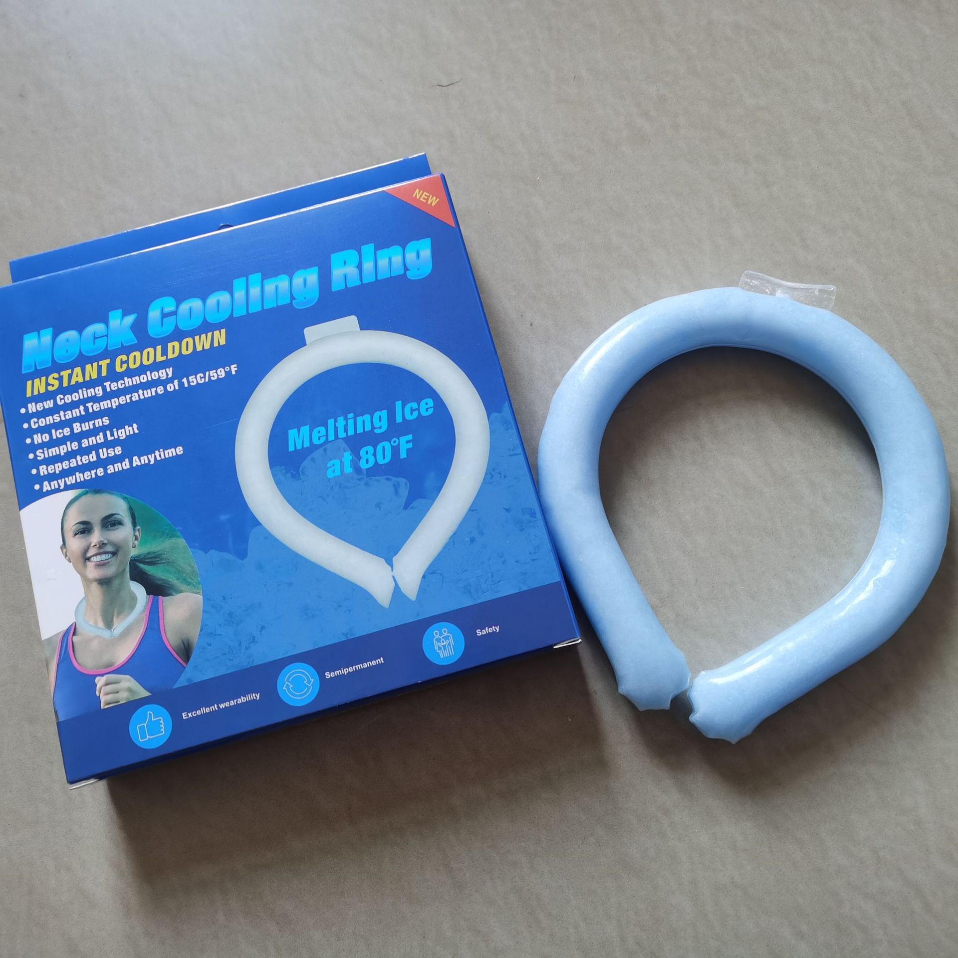 Cross-border Japanese and Korean style summer ice scarf ice pillow neck ice pad halter neck ice ring cooling patch ice cooling ice collar