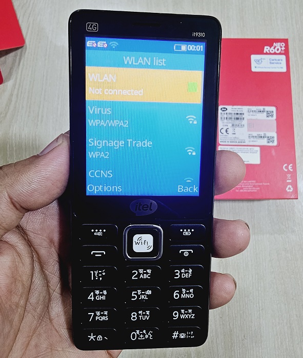 itel it9310 NEO R60+ 4G Button Phone Wifi Hotspot. 