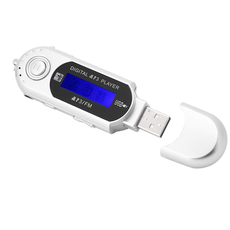 MP3 Player MP3 USB Player Music FM Radio with Earphone 8GB, Portable with LCD Screen for Walking Running (Blue). 
