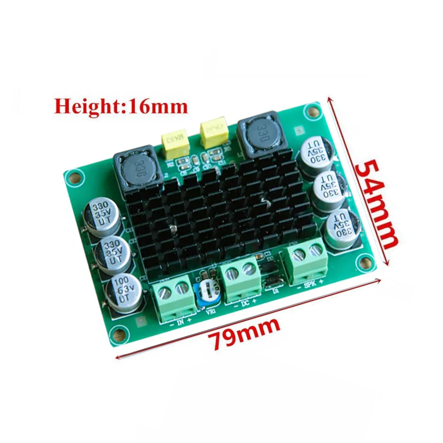 TPA3116D2 100W DC 12V-24V Mono Channel Class D Digital Power Audio Amplifier For DIY Subwoofer Deep House Bass or Single Channel Home Theater Speaker Woofer Amplifier Module. 