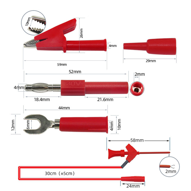 1Set P1503E Series Universal Multimeter Probe Test Leads Kit Replacement Needle Tester Tip IC SMD Test Hook Alligator Clip PVC+Copper. 