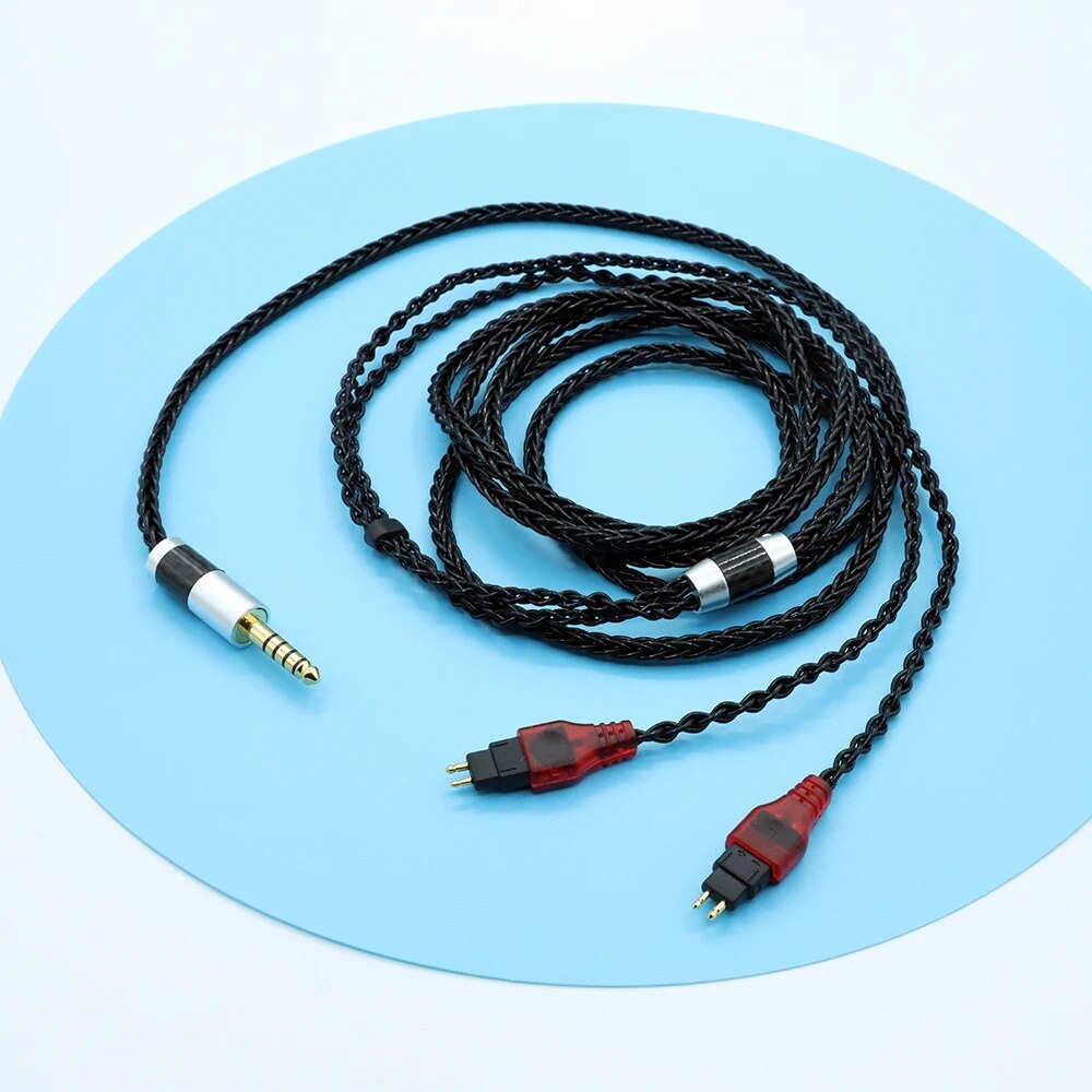 8Cores Balanced Pure Silver Plated Earphone Cable For Sennheiser