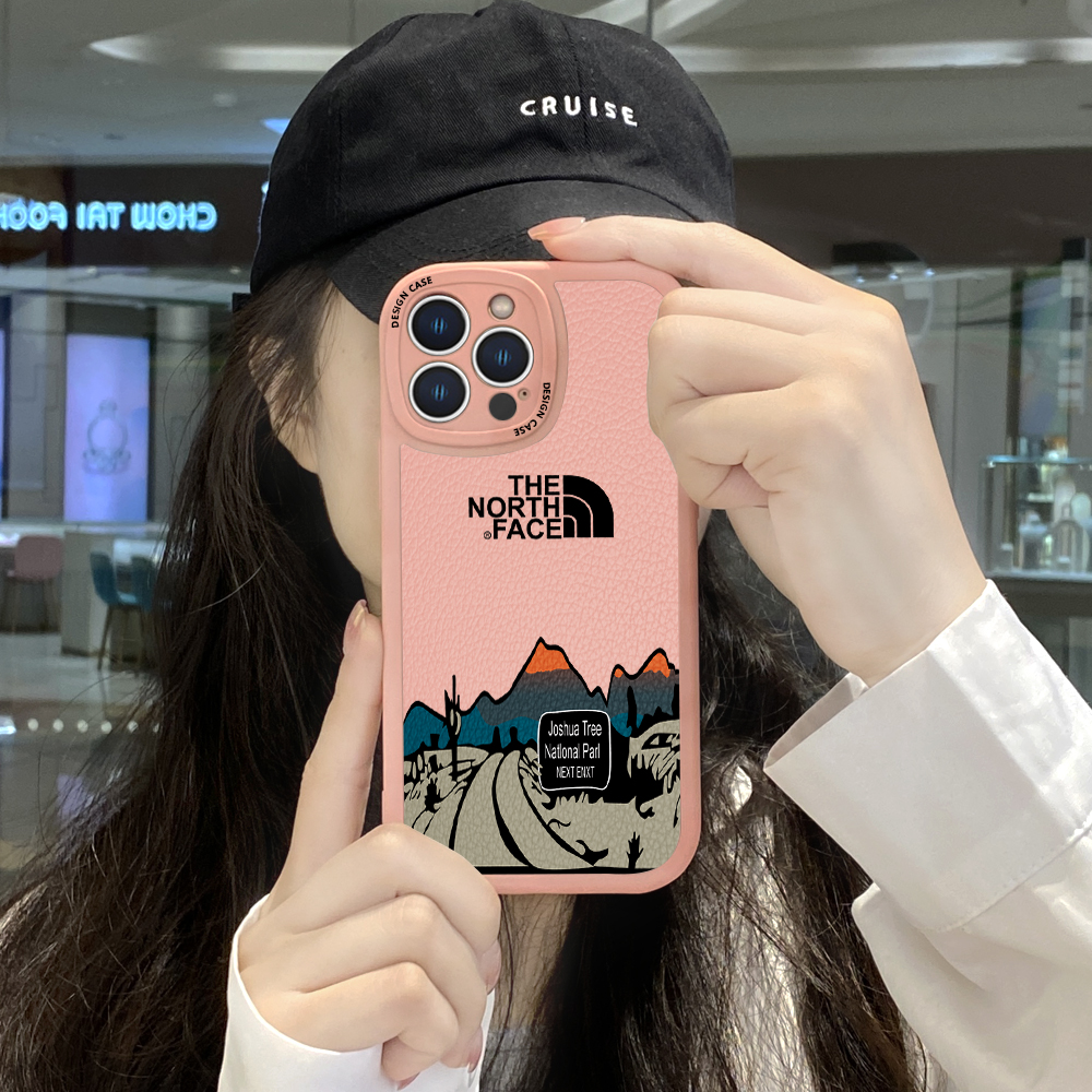 For iPhone 6/6S Slim Skin Feeling Cartoon Simple Scenery Leather Back Casing Soft Silicone PU Leather Cover Phone Case. 