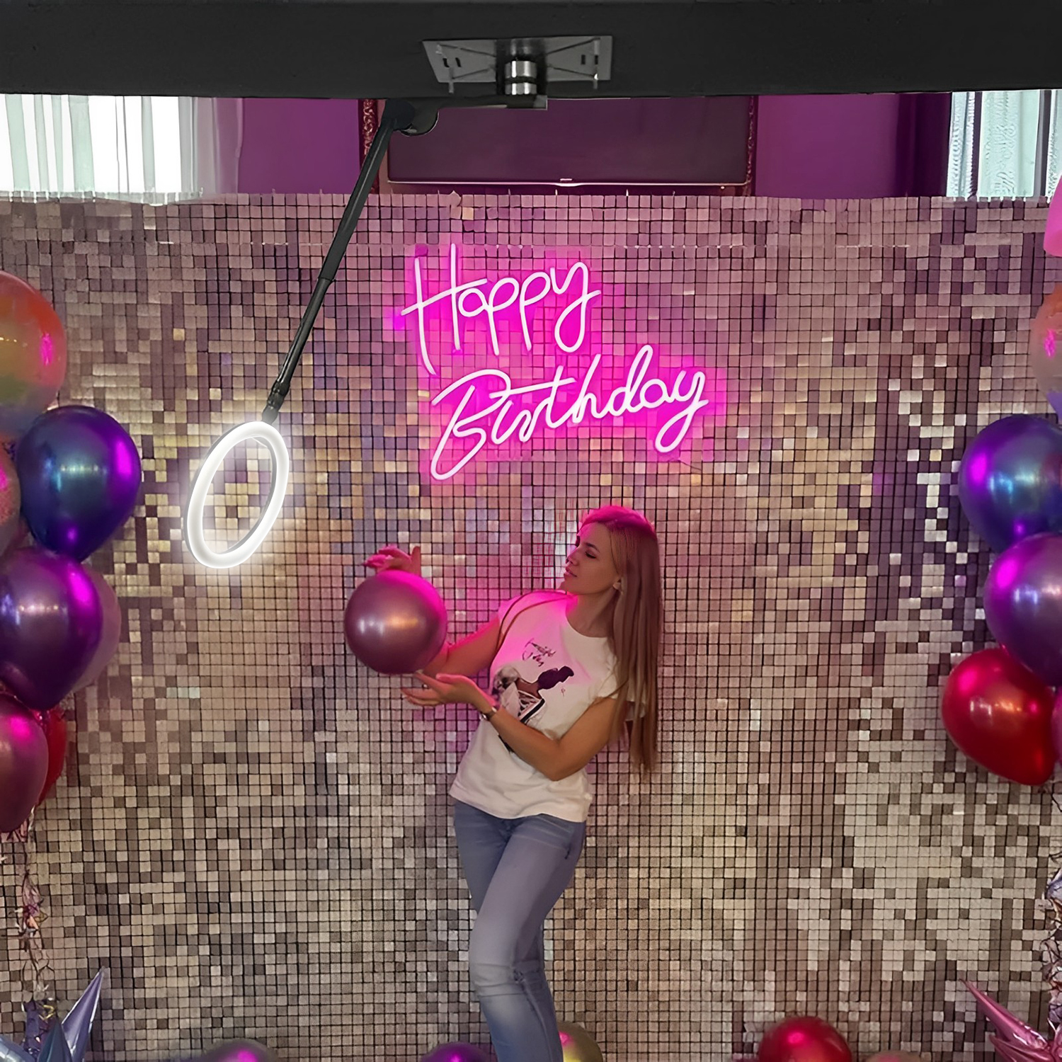 7-15ppl Portable photo booth 360 selfie overhead 360 photo booth automatic with ring light,Free Logo,for parties wedding event. 