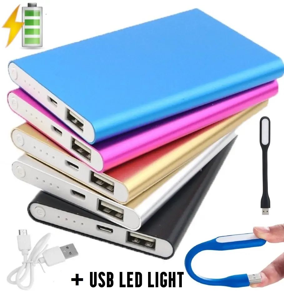 2000mAh Power Bank 2 Portable Charger Slim 2000 mAh Powerbank External Battery Pack. 
