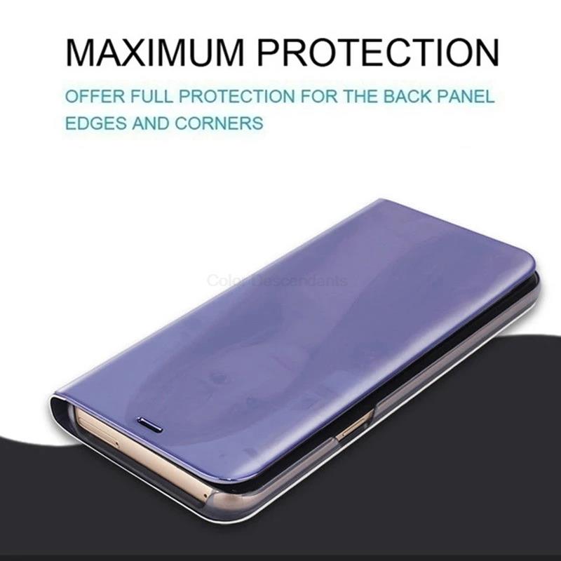 hauwei nova9 case smart mirror flip leather cover for huawei huawey huawie huavei nova 9 nth-nx9 6.57 magnetic stand coque. 