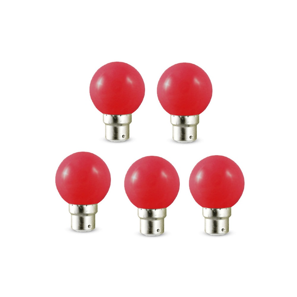 iPOWER Red Colour Mini 0.5-Watt B22 Base LED Bulb ( Dream Light ). 