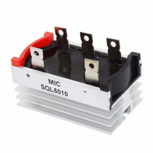 5Pin BRIDGE Rectifier SQL 50A 1200V Three Phase Diode DC To AC Power Rectifier Silicon Full Wave Diode 5 Terminal Bridge Rectifier Module With Heatsink Electrical Circuitry & Parts. 