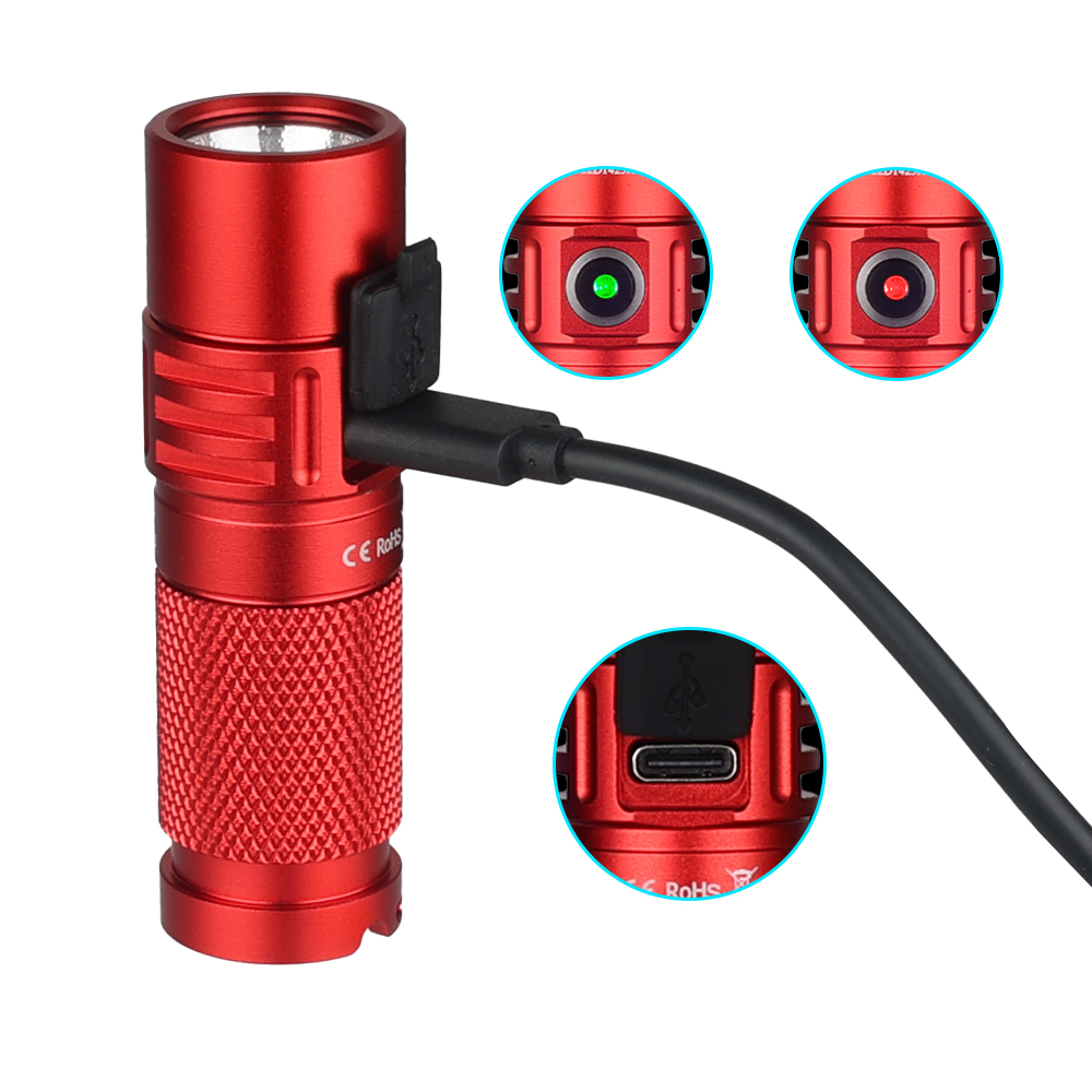 Sofirn SC21 Pro Mini Powerful LED Flashlight Anduril 2.0 16340 USB C Rechargeable 1100lm LH351D 90CRI. 
