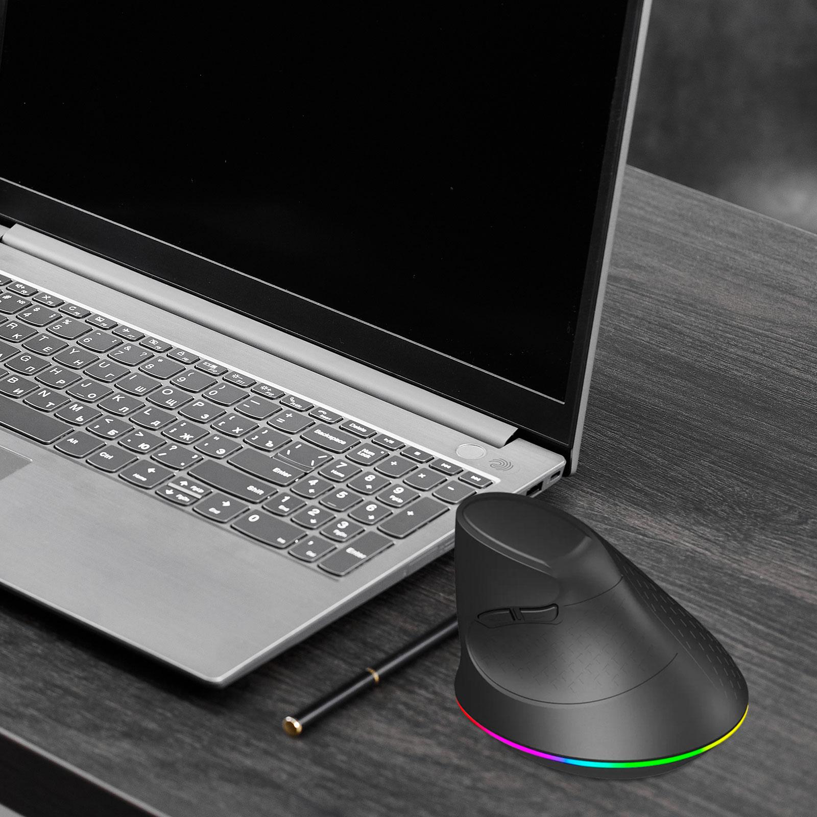 Vertical Mouse with Horizontal Scroll Wheel Portable Gaming Silent Adjustable DPI Ergonomic Mouse for PC Computer Laptop Desktop. 