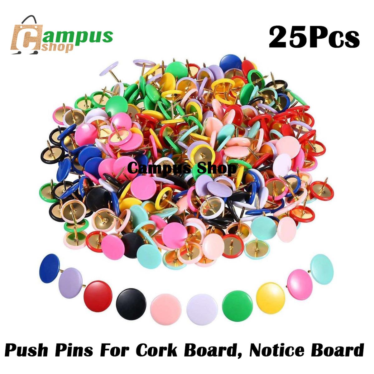 Map Thumb Tacks Office Push Pins For Cork Board, Notice Board - 25 Pcs