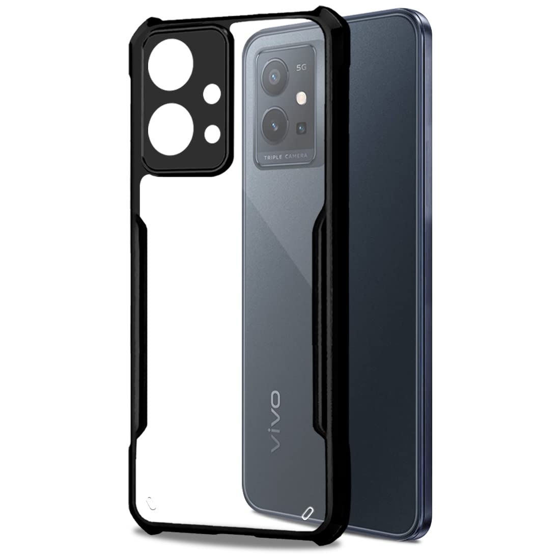 For Vivo T1 5G / Y55 5G / Y75 5G / IQOO Z6 5G Xundd Cases Unique Shockproof TPU Bumper Hard Clear Acrylic Mobile Phone Case Vivo T1 5G / Y55 5G / Y75 5G / IQOO Z6 5G Back Cover