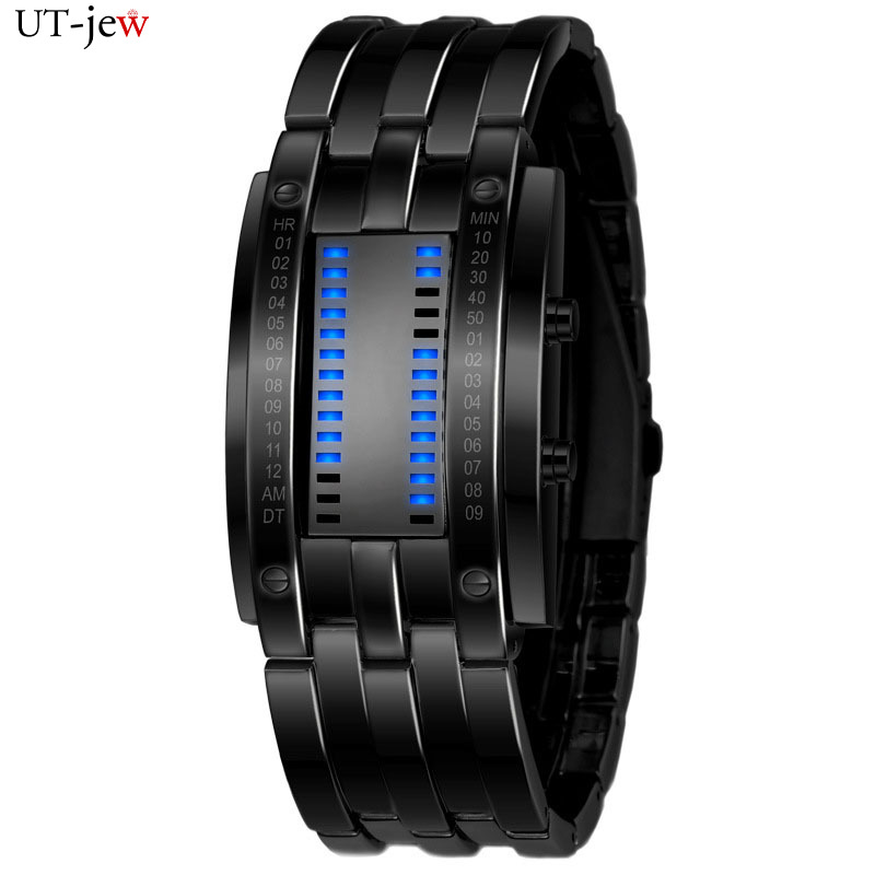Men's Wrist LED Digital Sport Watch Matrix Waterproof Binary Multi-function Fashion Gift. 