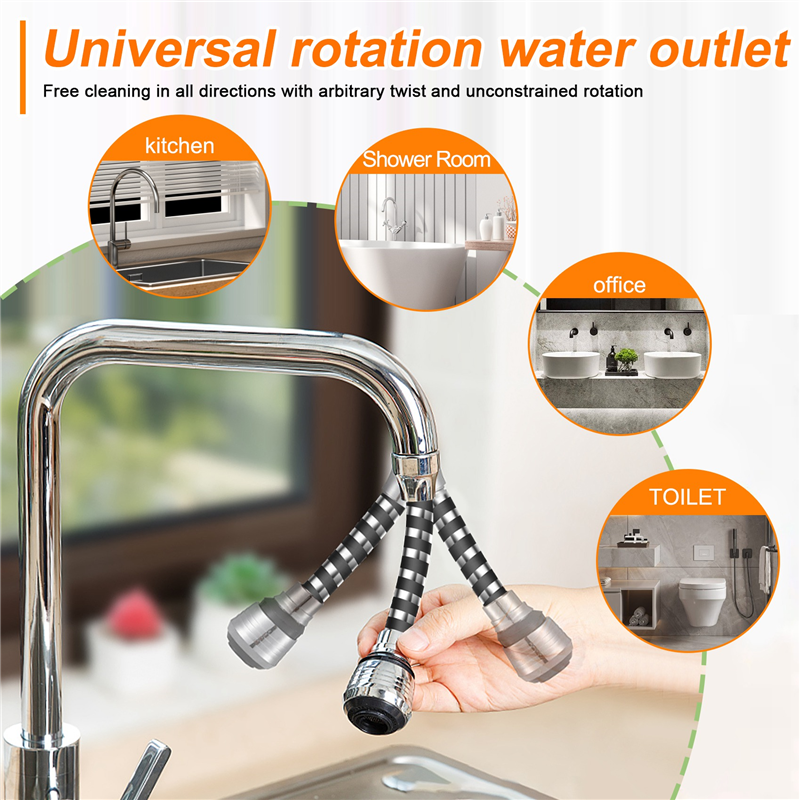 Sink Faucet Sprayer Attachment,Rotatable Anti-Splash Faucet Nozzle Head with Hose - Kitchen Sink Faucet Extender. 