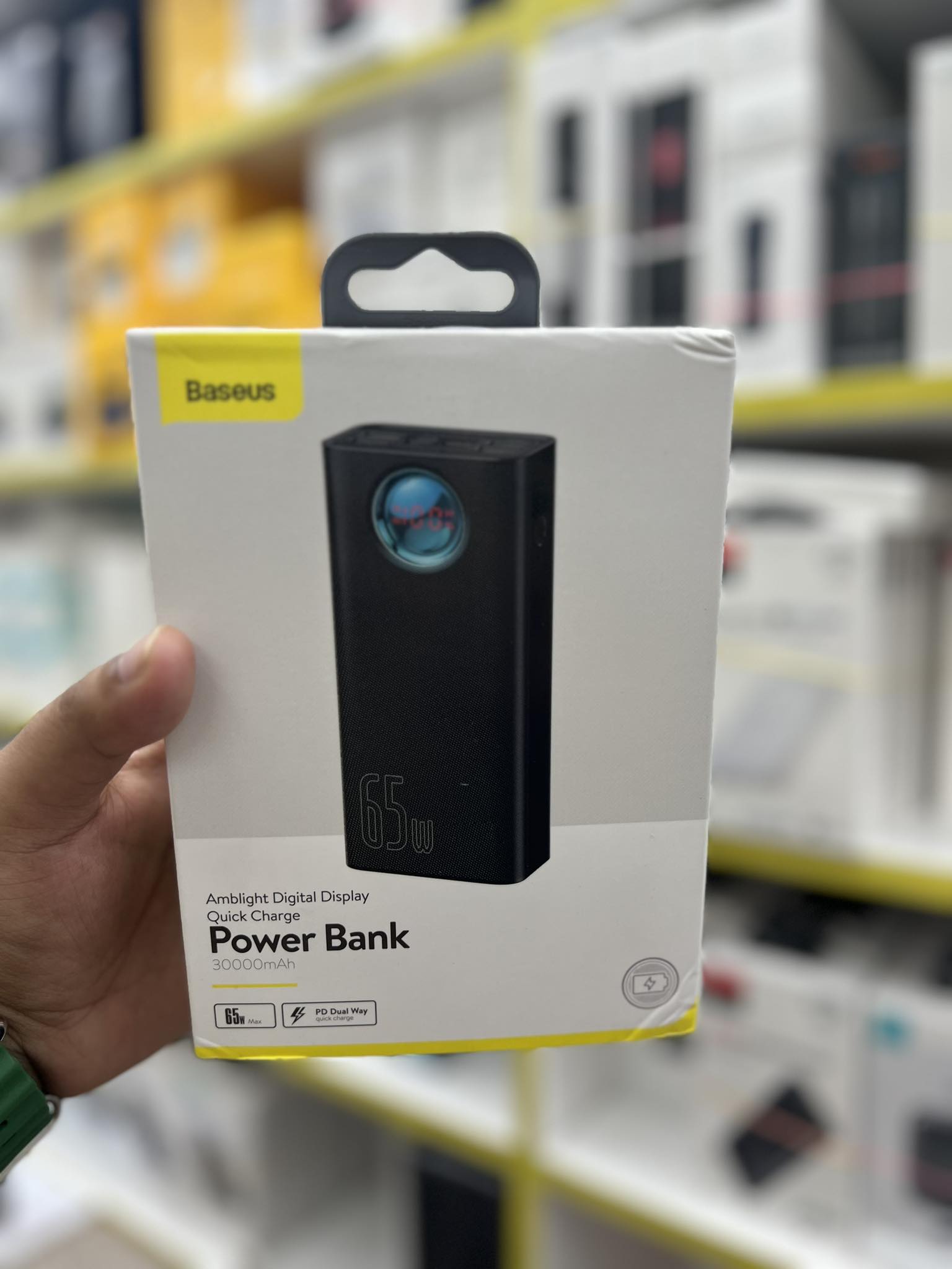 Baseus Portable Laptop Charger, Baseus 30000mAh Power Bank 65W Fast Charging USB C Battery PD 3.0 7-Port Battery Bank for All laptops & Phone Amblight 30000mAh 33W power bank PD3.0 QC3.0 4x USB / 1x USB Type C (PPLG-01). 