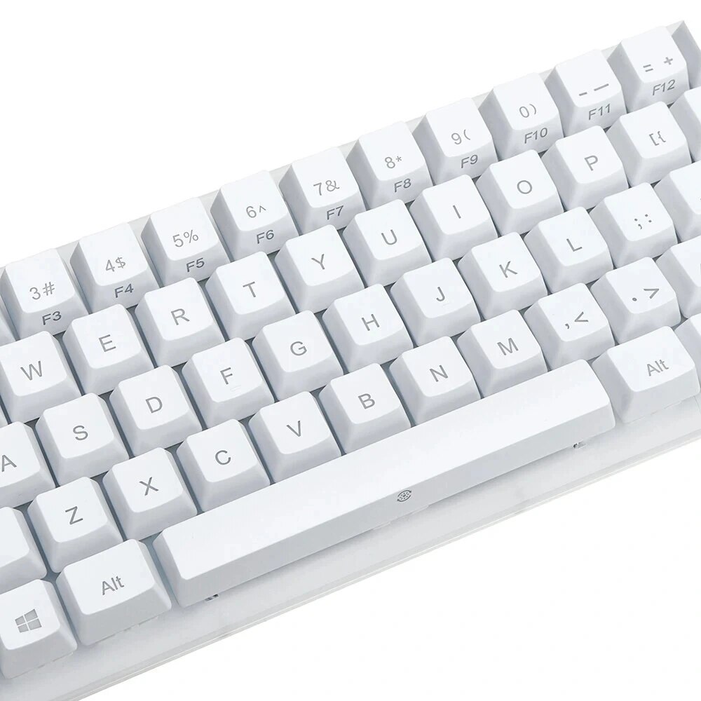 GamaKay K66 65% USB RGB Mechanical Keyboard 66 Keys Hot Swappable Translucent Glass Base Gateron Switch ABS Two-color Keycap.