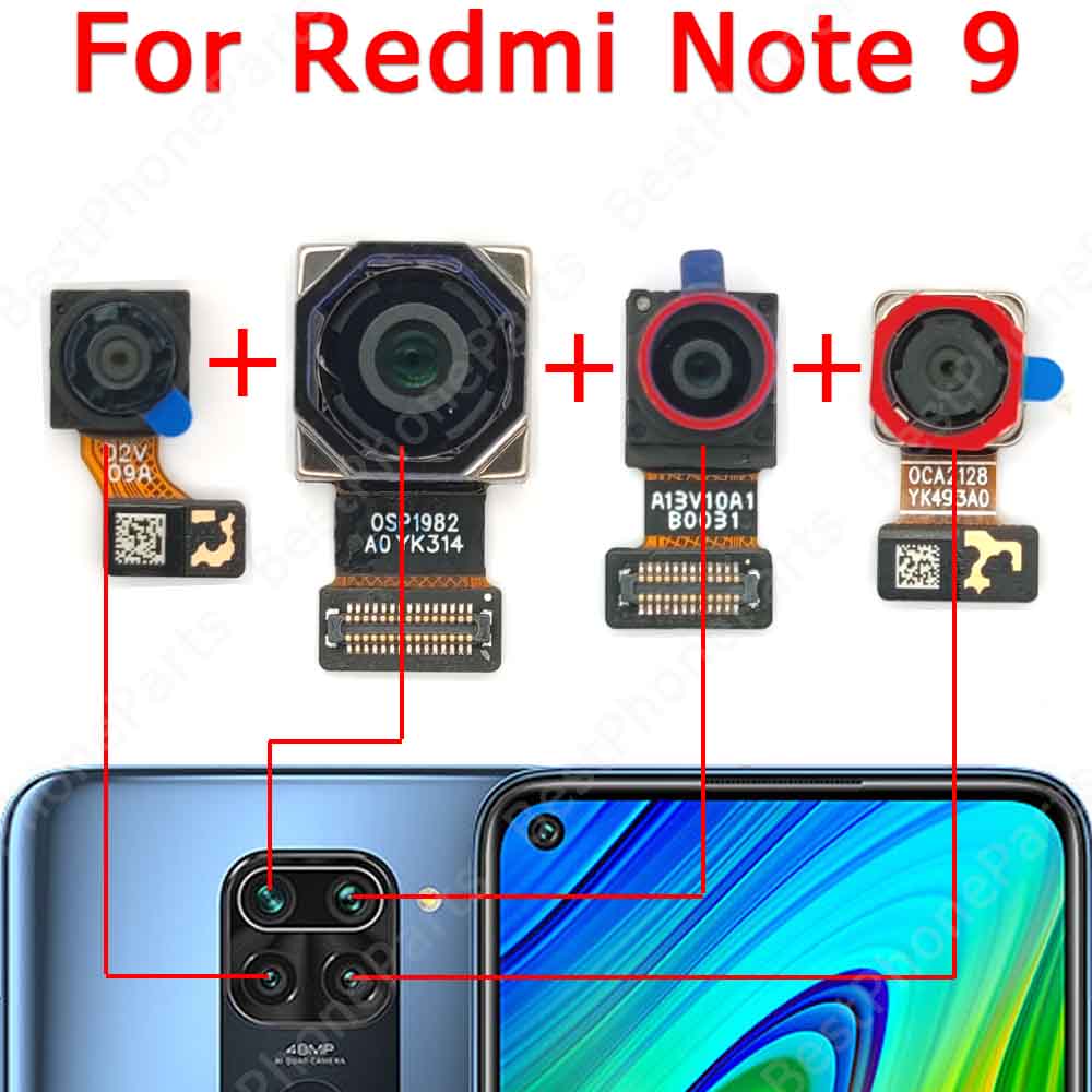 Rear Camera For Xiaomi Redmi Note 9 Pro 9S 9Pro Note9 Main Ultrawide Depth Macro Back Camera Module Spare Parts. 