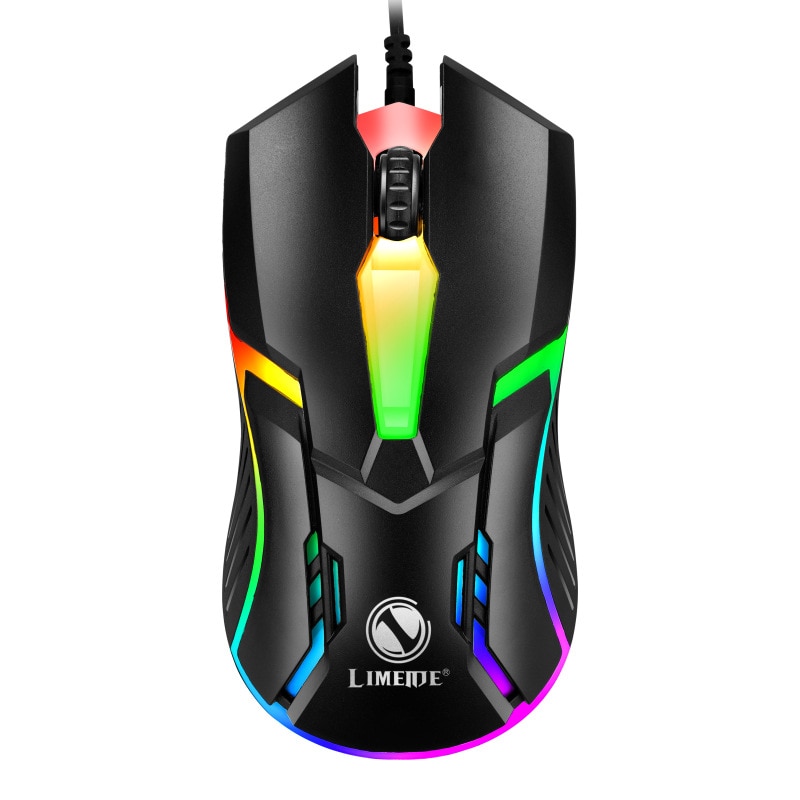 HXSJ Limei S1 E Sports LED Luminous Backlit Wired Mouse USB Wired For Desktop Laptop Mute Office Computer Gaming Mouse. 