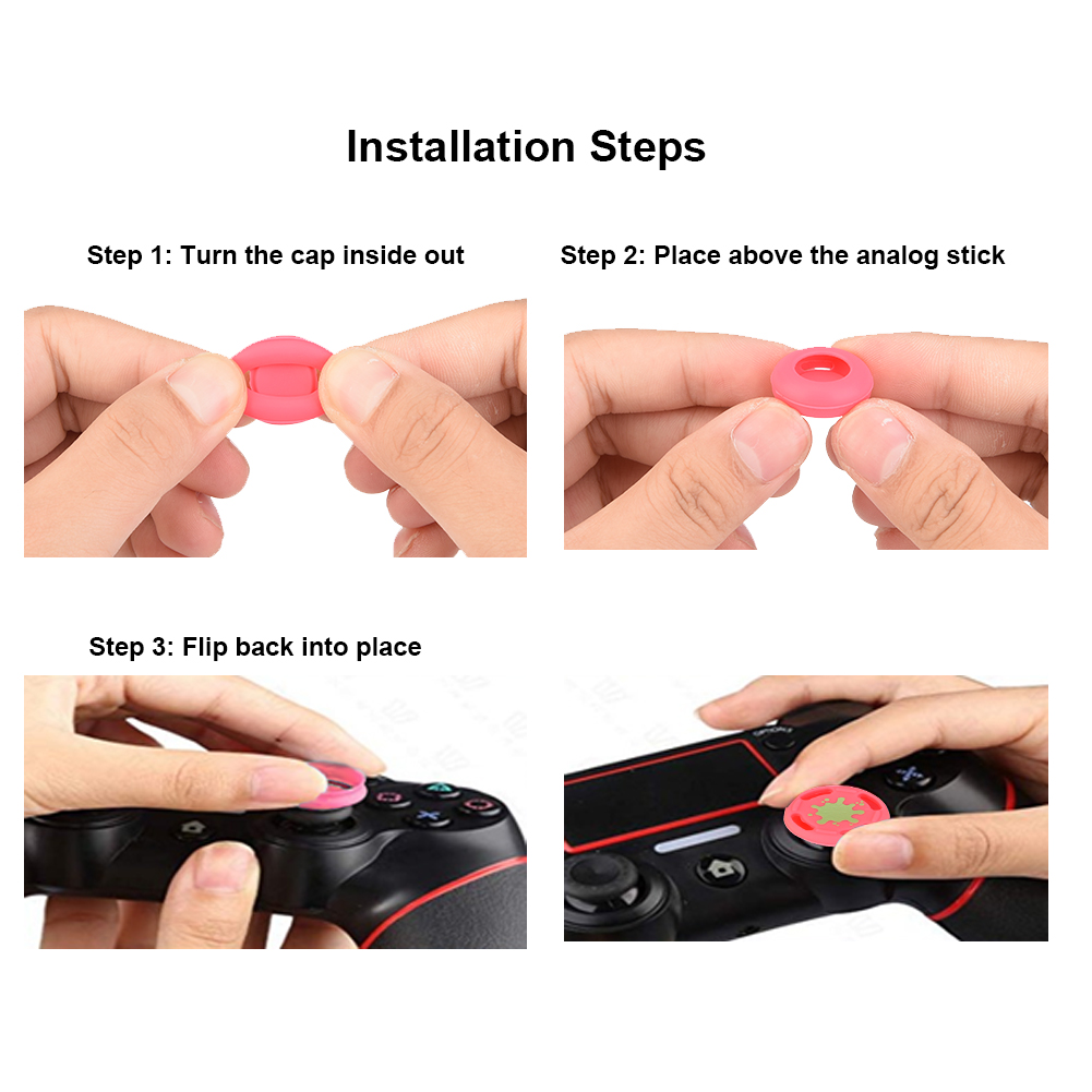 Joystick Thumbstick Grips Caps Cover 8PCS Replacement Silicone Analog Controller Thumb Stick Grip Cap For Switch PRO. 