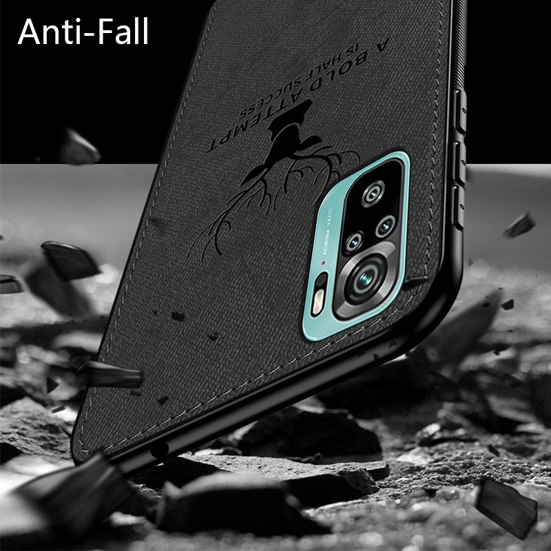 Biruiqu For Redmi Note 10 4G / Redmi Note 10S Hybrid Soft TPU Deer Pattern Leather Shockproof Case Cover. 
