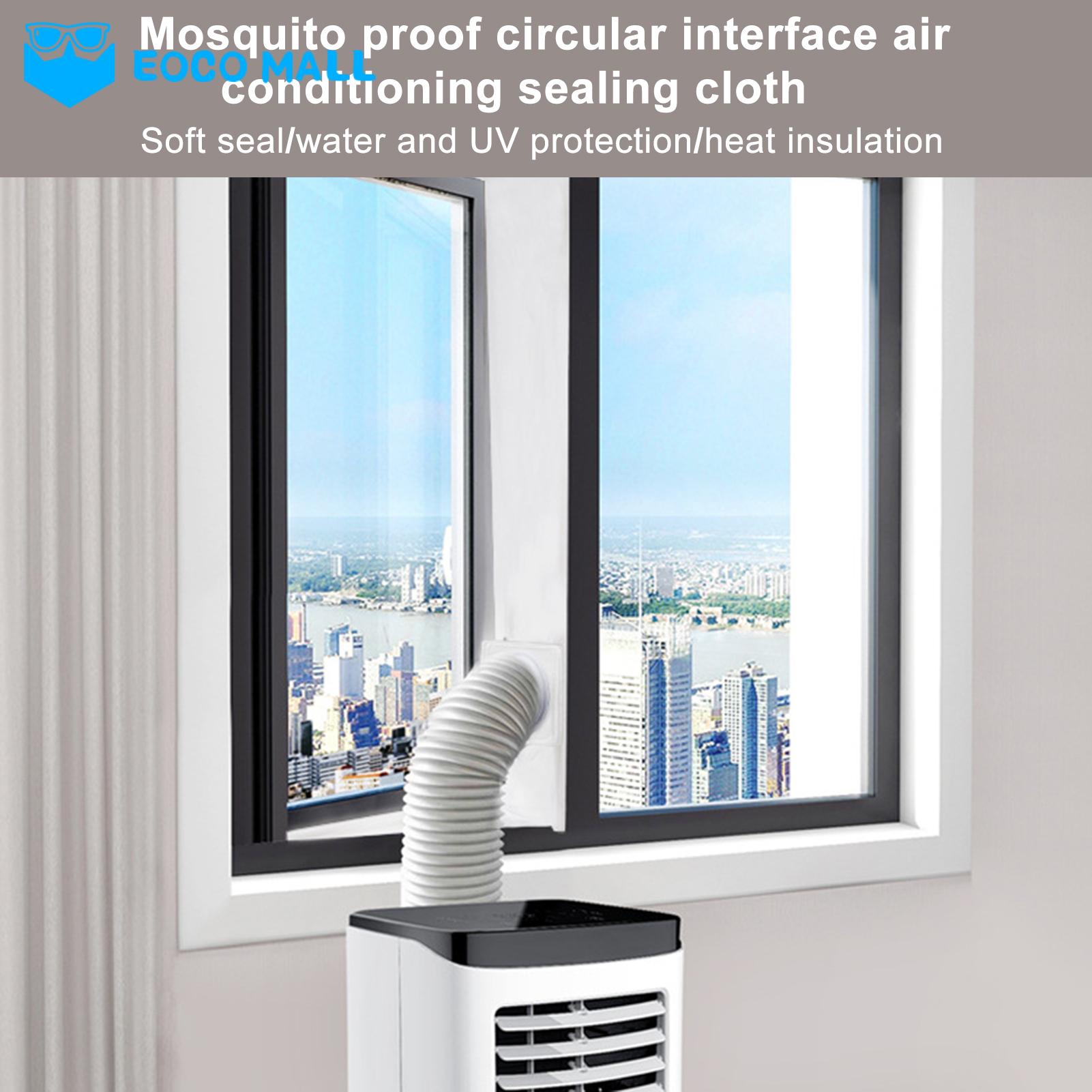 EOCO MALL Horizontal Sliding Window Seal Universal Portable Air Conditioner Exhaust Hose Coupler Adapter Easy Install Adjustable Waterproof Uv-resistant Ac Hose Connector Parts for All Brands Buyers' Choice. 