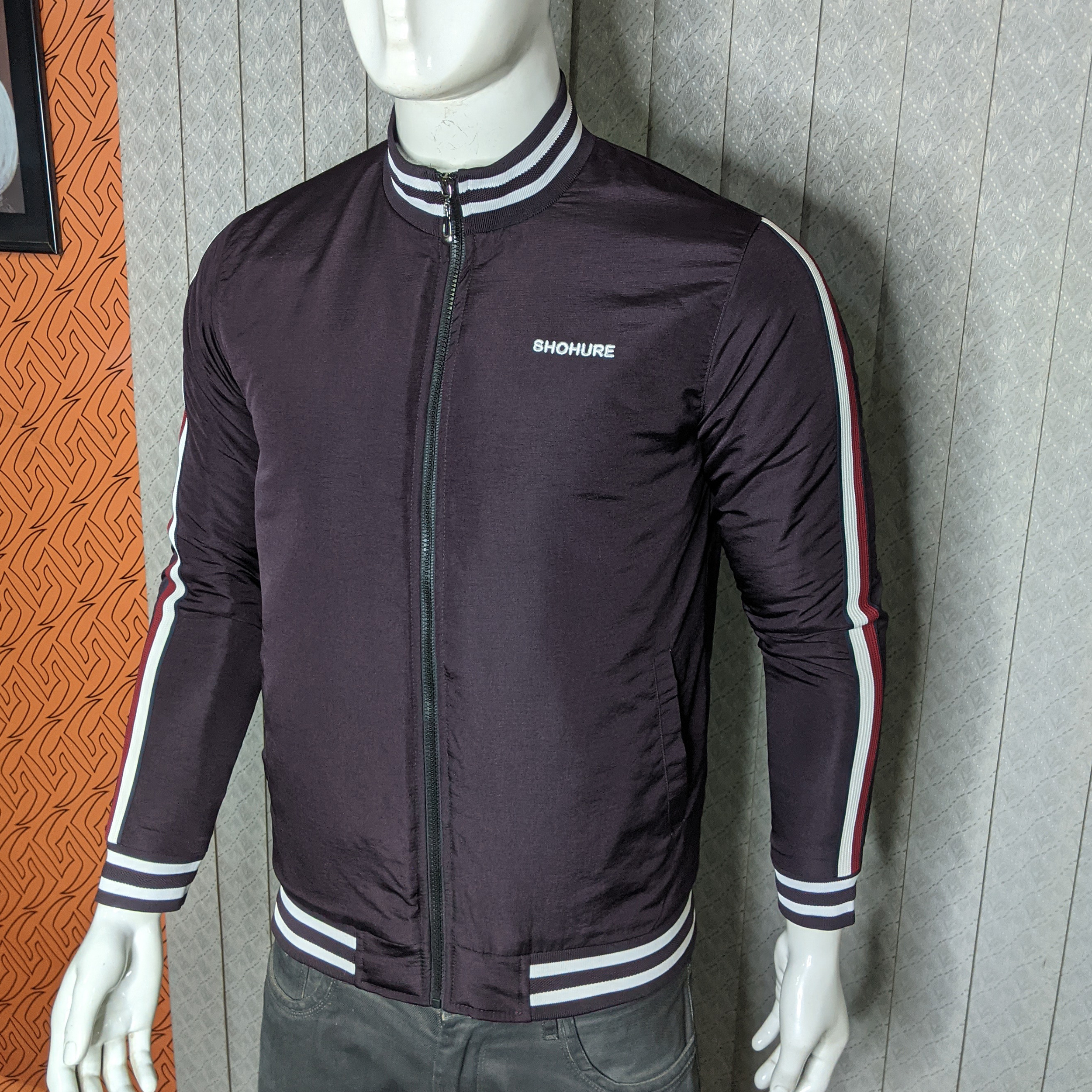 Coffee Color Double part air proof jacket. 