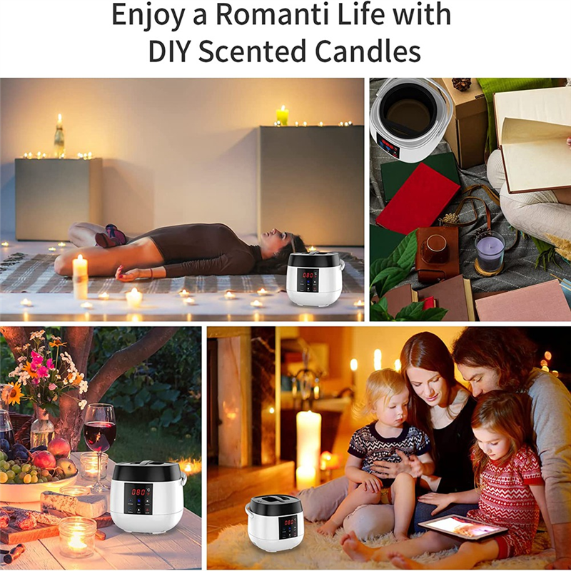 Candle Making Wax Melting Pot,Wax Melter for Candle Making,LED Temperature Display for Adults Beginner,Soy Wax US Plug. 