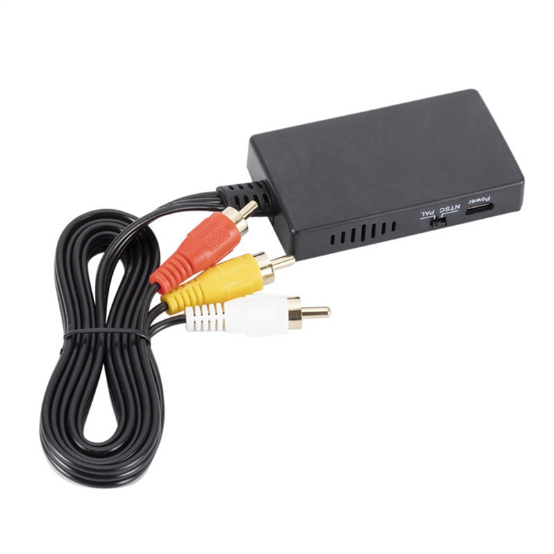 HDMI to AV Video Converter Computer Projection to Tv Adapter Converter for HD Signal Products Connecting RCA Signal Products. 
