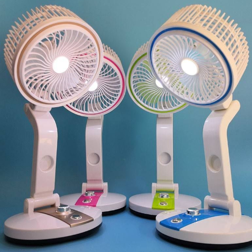 YG-2018 Rechargeable Folding Fan With LED Light. 