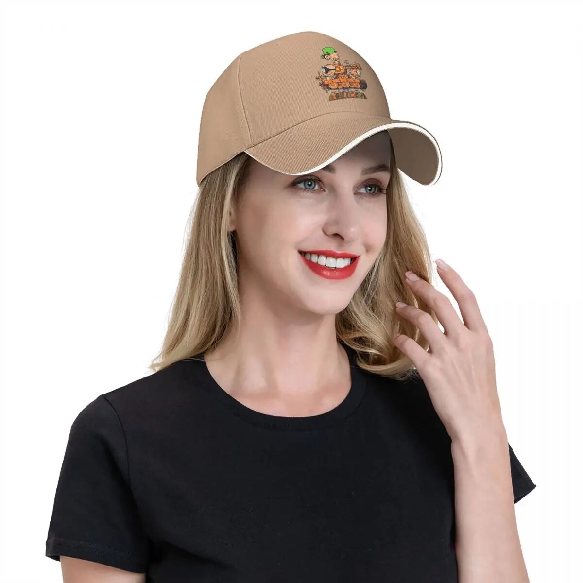 Kid Paddle In Tank Gaston Lagaffe Anime Multicolor Hat Peaked Women's Cap Personalized Visor Windproof Hats. 