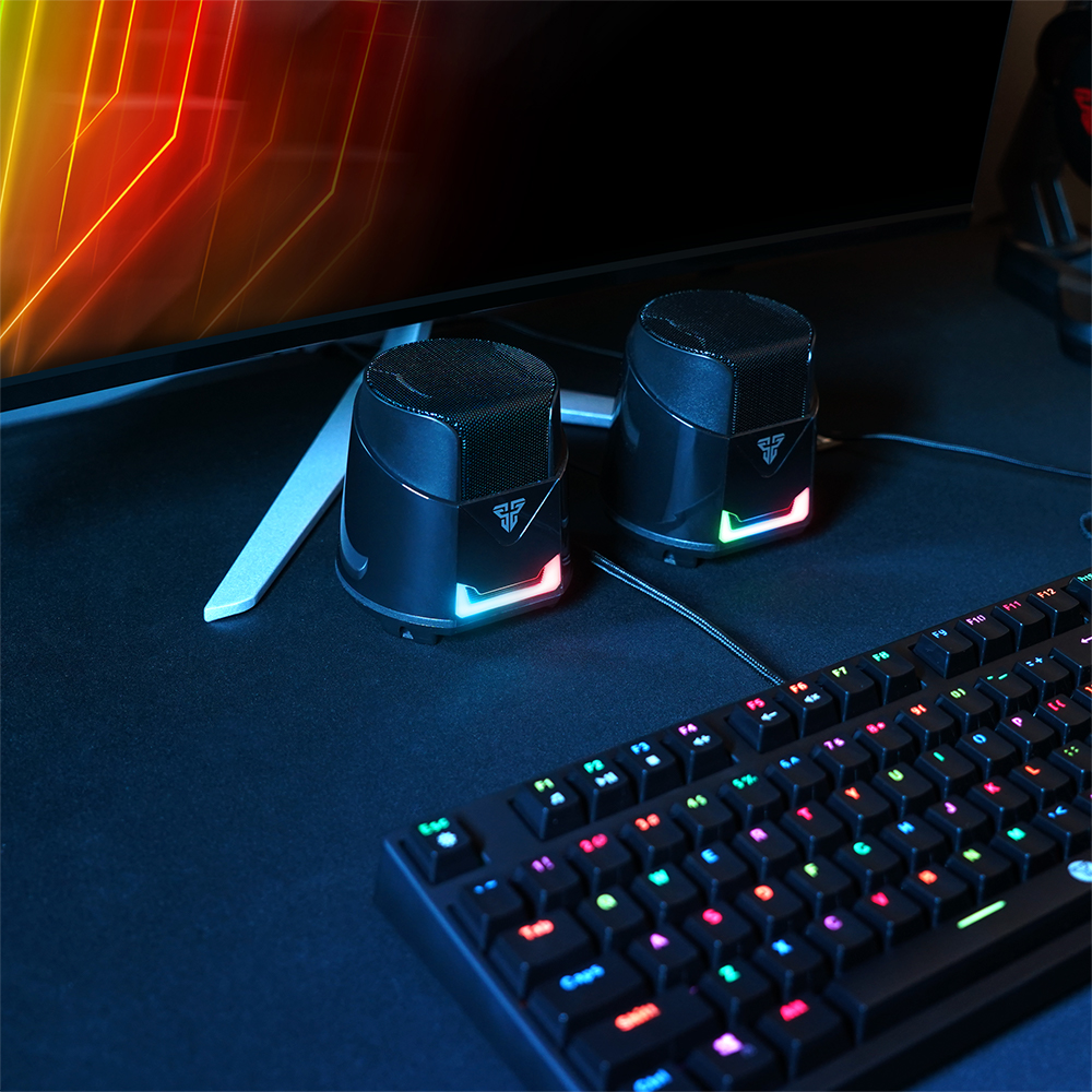 FANTECH GS205 HELLSCREAM Gaming Speakers USB And 3.5MM Plug Wired RGB PC Sound Box For Computer Game FPS MOBA RPG Gamers. 