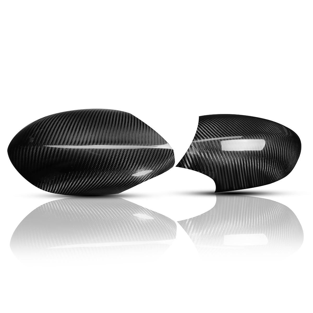 Pair Real Carbon Fiber Add-on Side Merror Cover Caps For BMW E92 E93 M3 COUPE !
