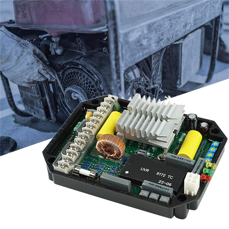 1 PCS UVR6 Automatic Voltage Regulator AVR AC170-480V Black Single/Three-Phase Regulator for Mecc Alte Generator Diesel Genset Parts. 