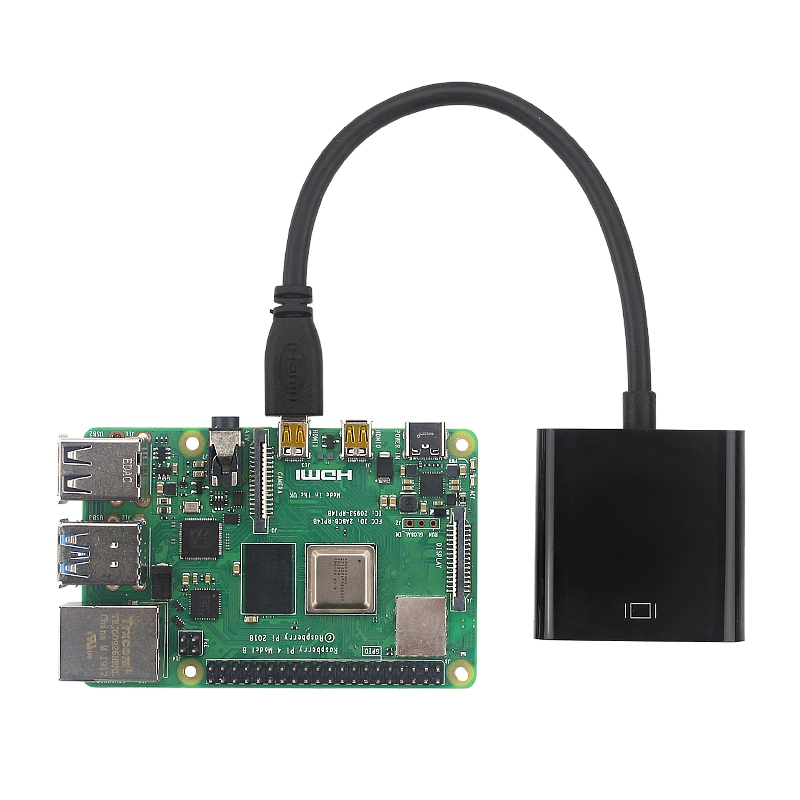 Micro- to VGA Adapter Cable 1080P Video Converter with Audio Jack USB Power Cable for Camera 4. 