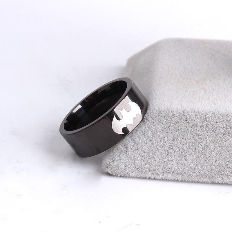 Black Color Stainless Steel Batman - Ring for Men. 