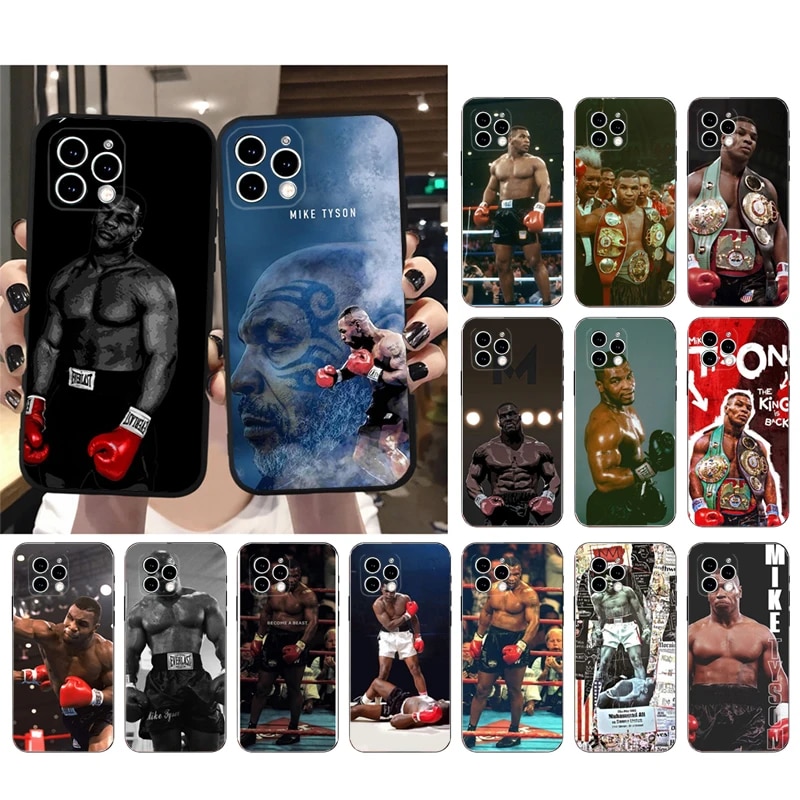Mike Tyson Boxing Phone Case For iPhone 15 14 Pro Max 13 12 11 Pro Max XSMax XR 12 13 mini 14 Plus Shell