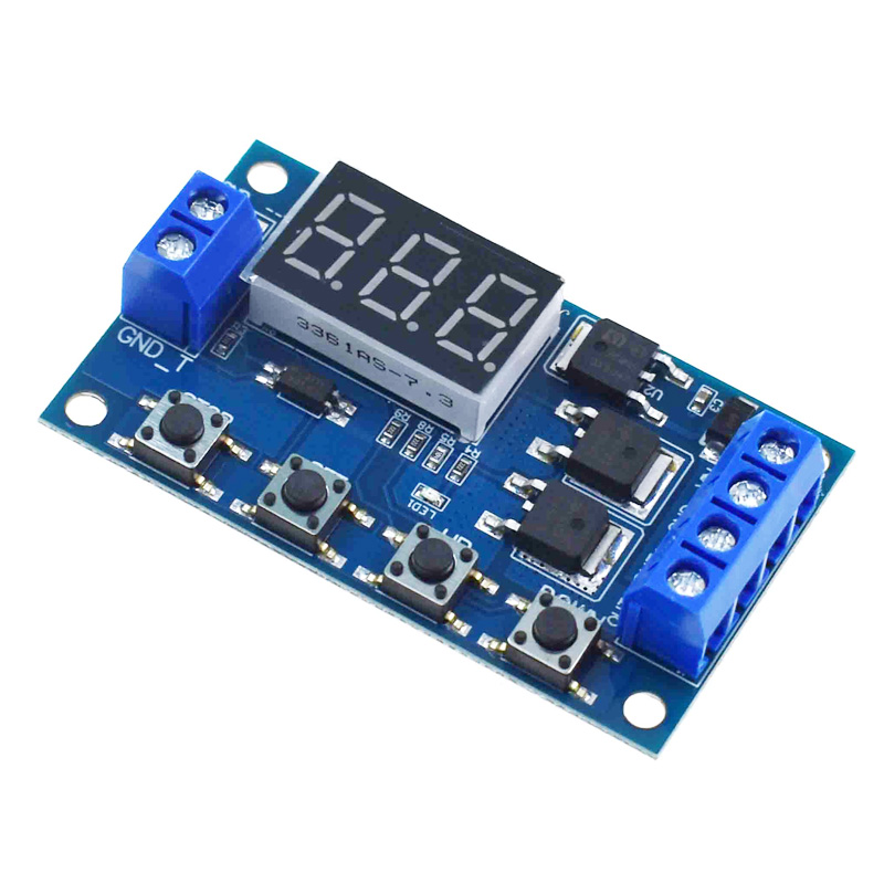 DC 12V 24V Dual MOS LED Digital Relay Trigger Cycle Timer Switch Circuit Board Control Module DIY