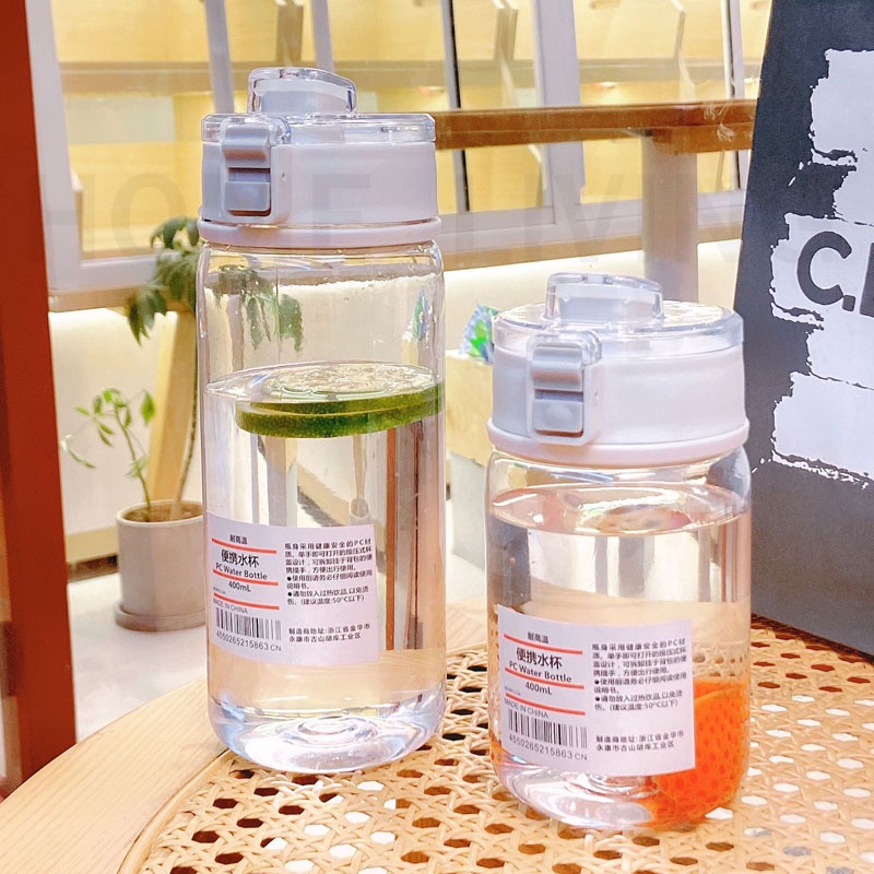 400/600ML Muji Simplicity Water Cup Big Capacity Cute Female Japanese Style With Tea Partition Student Portable Water Bottle. 