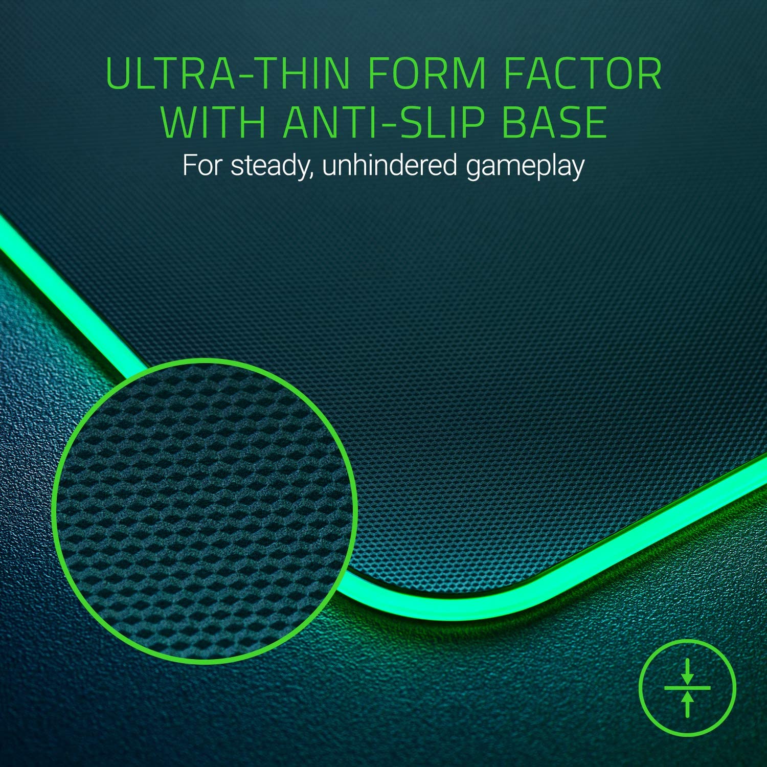 Razer Firefly V2 - RGB Gaming Mouse Pad - Customizable Chroma Lighting - Built-in Cable Management - Balanced Control & Speed - Non-Slip Rubber Base. 