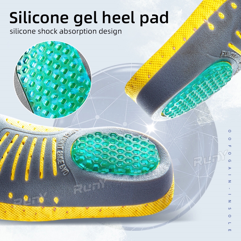 RunY Insoles Arch Support Silicone Pads Corrective Flat Feet Comfort Cushioning Breathable. 