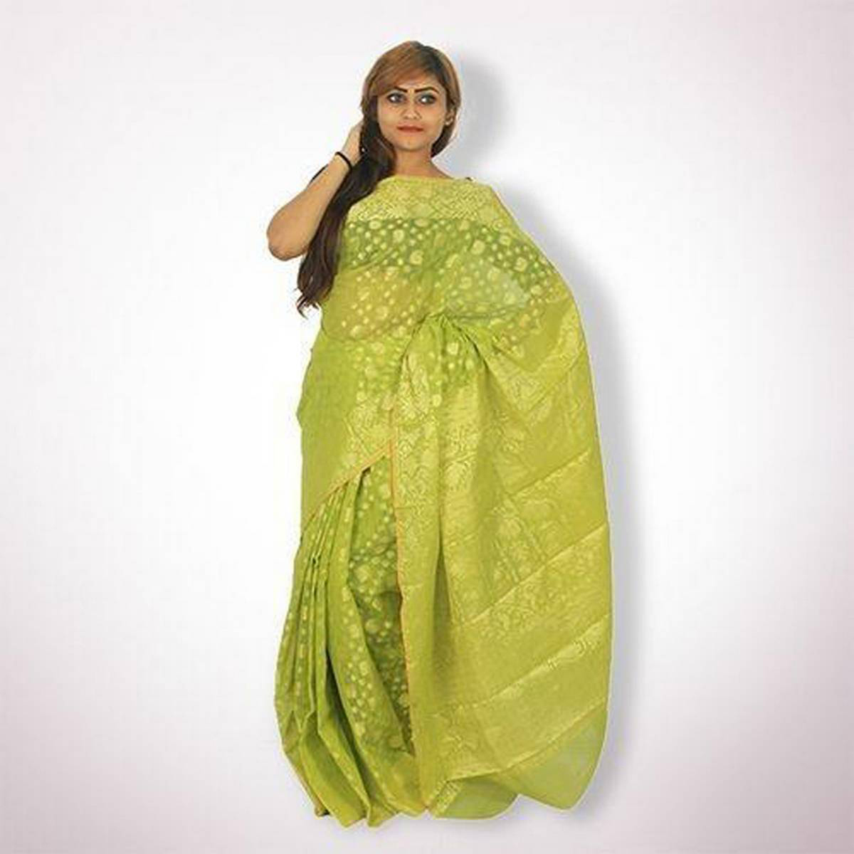 Half Silk Sharee Without Blouse Piece For Women