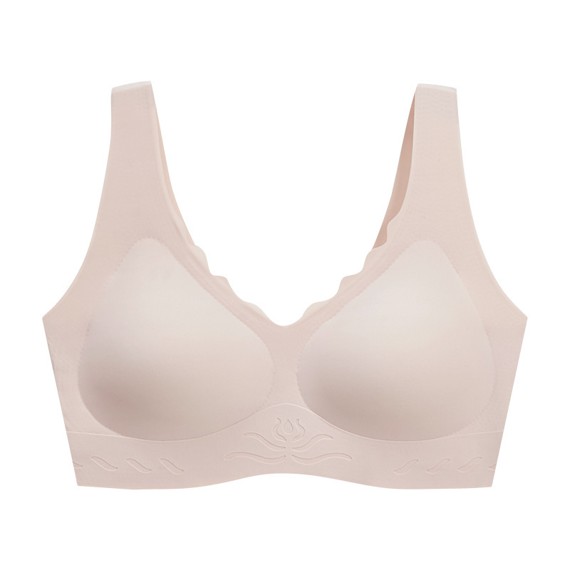 Hollow seamless underwear ladies lotus thin bra big bra small sports beauty back bra wholesale