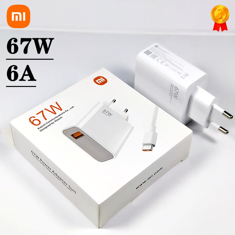Xiaomi Charger 67W EU Original Fast Charge Power Adapter 6A Type C Cable For Xiaomi 12 11 POCO X5 X4 Pro Redmi Note 9 10 11 Pro
