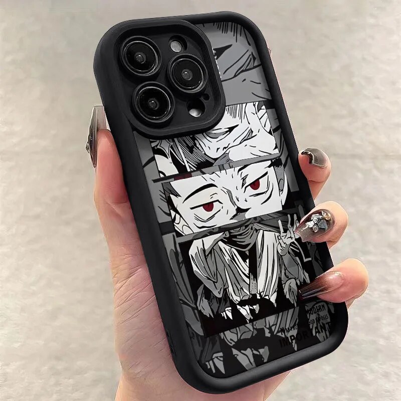 Jujutsu Kaisen Gojo Satoru Phone Case For iPhone 15 14 13 12 11 Pro Max XR XS X 7 8 Plus SE2 Soft Silicone Shockproof Back Cover. 