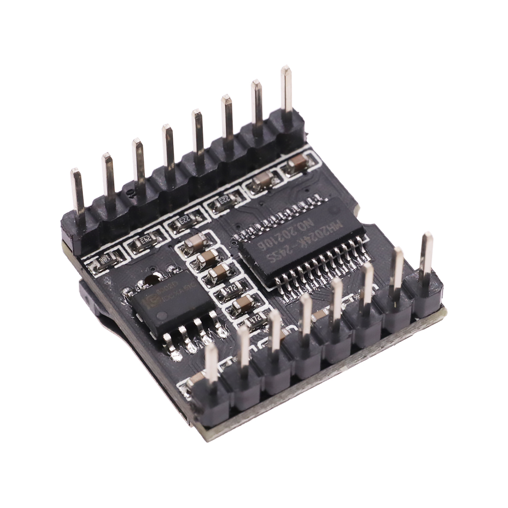 DFPlayer Mini MP3 Player Module MP3 Voice Decode Board Supporting TF Card U-Disk IO/Serial Port/AD MP3-TF-16P for Arduino UNO. 