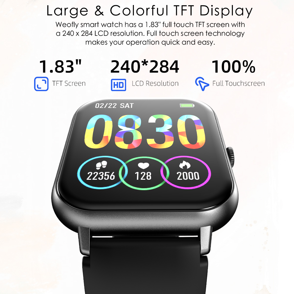 LIFEBEE New Smartwatch Bluetooth Call 1.83 Display Smart Watches For Men Women IP67 Waterproof Watch For Android IOS. 