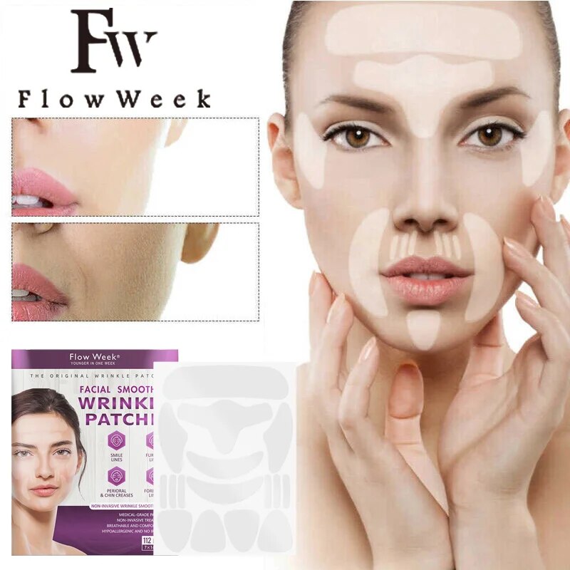 【NEW】 Flow Week Face And Forehead Wrinkle Patches Anti Wrinkle Patches Facial Smoothing Wrinkle Pad Anti-Wrinkle Aging Patch. 