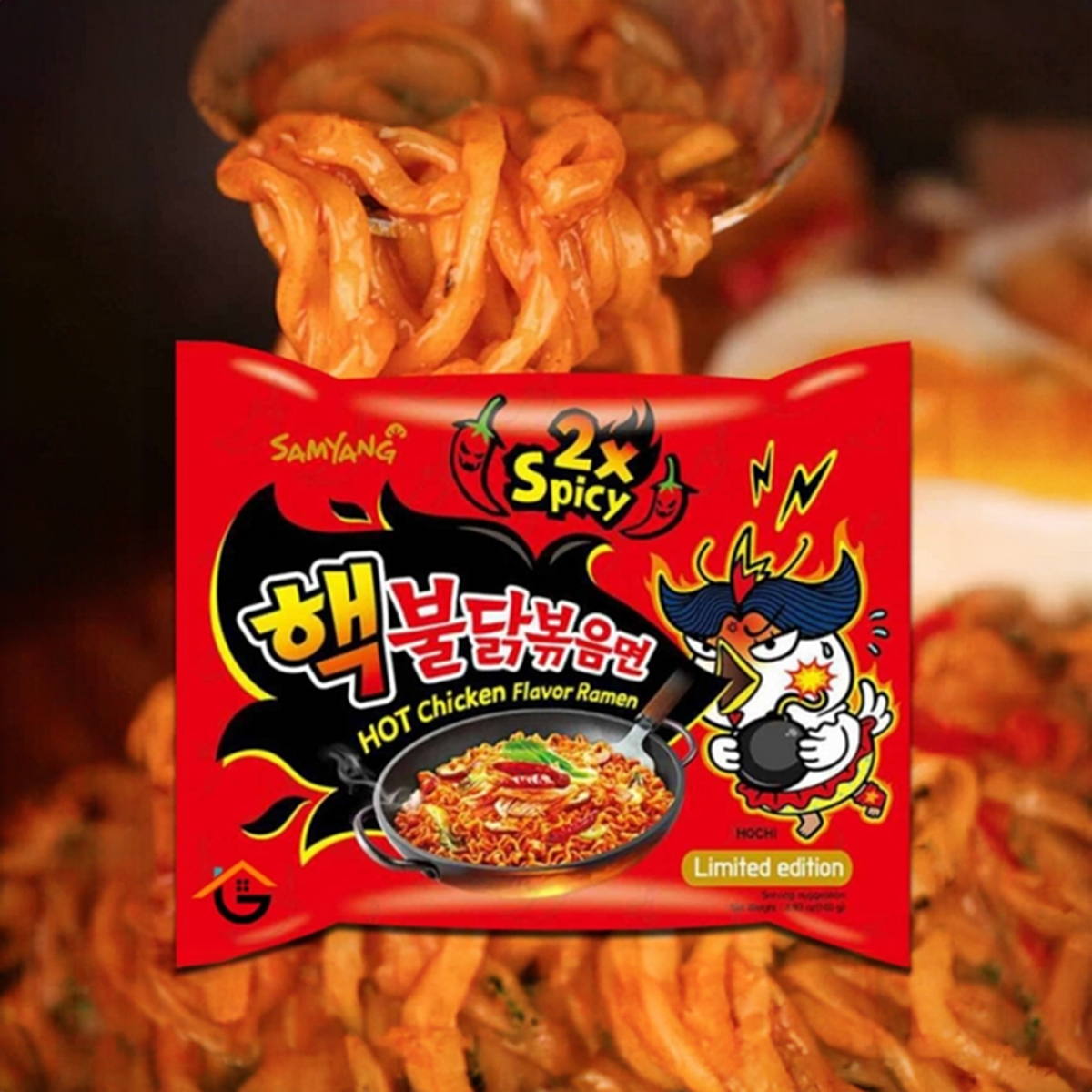 2X Spicy Hot Chicken Flavor Korean Noodles (140g) 1pcs