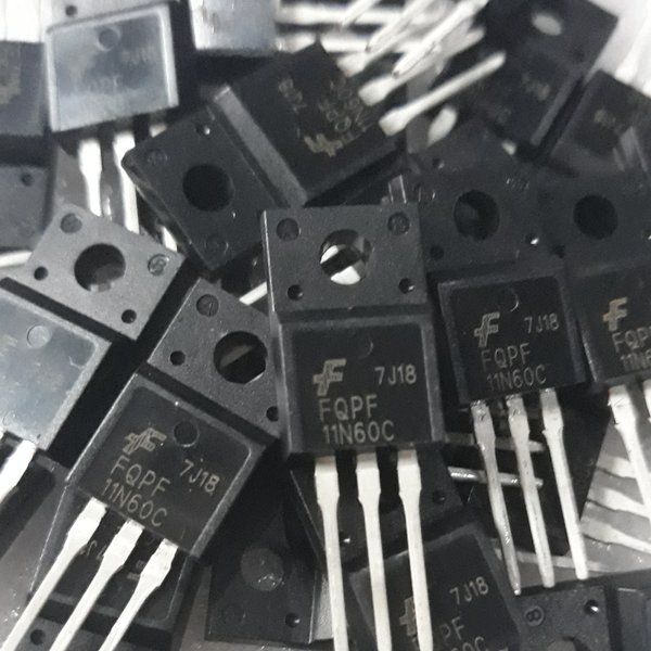 2Pcs- FQPF11N60C FQPF11N60 11N60 1160 600V 11A MOSFET IC TO-220 Package FQPF 11N60 MOS Field Effect Transistor Electrical Circuitry & Parts. 